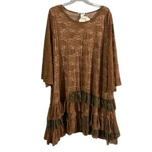 NWT Paisley Vine My Kind Of Sweetness Dress - MOCHA Size XL